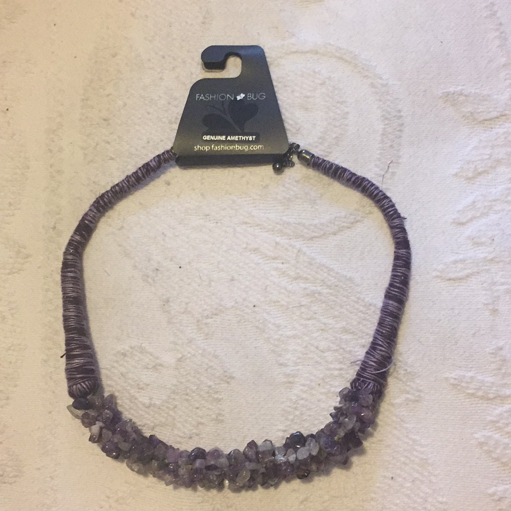 Genuine Amethyst Necklace Nwt